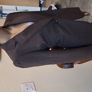 Tahari fitted blazer suit jacket with puffed sleeves